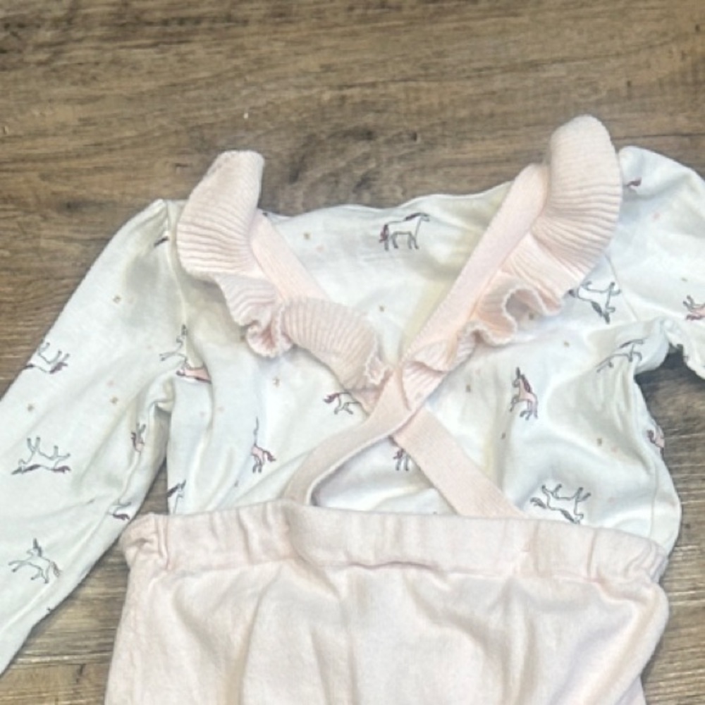 Carter's Light Pink Ruffled Overalls - Picture 6 of 9